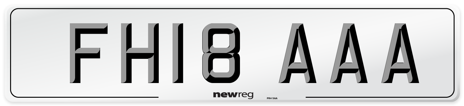 FH18 AAA Number Plate from New Reg